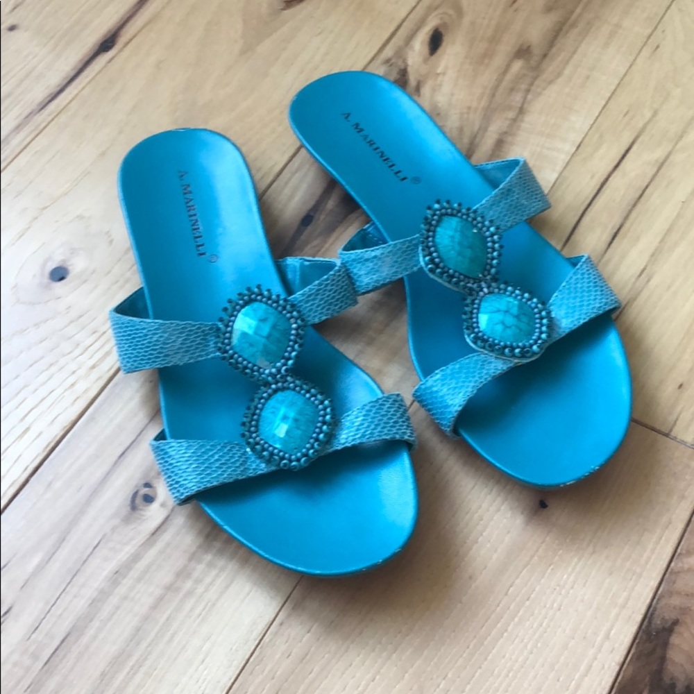 Turquoise A. Marinelli Sandals